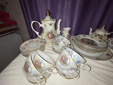 hipp cayı: Çay dəsti, rəng - Ağ, Farfor, 6 nəfərlik, Almaniya — 3