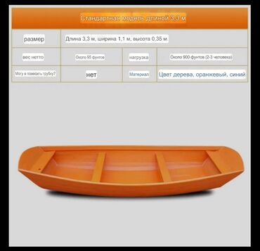 Водный транспорт: Продаю новую деревянную лодку из кедра, обшитую стекловолокном – 3,3 м — 6