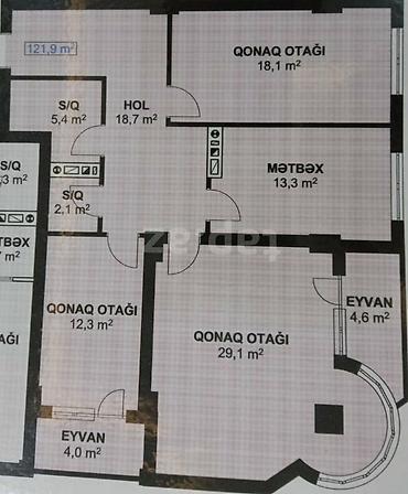 Yeni tikili: 4 otaqlı, Yeni tikili, 122 kv. m — 14