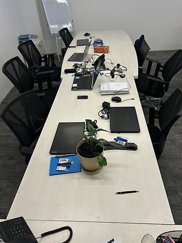 ofis stullari: Düz masa, Siyirməsiz, Teksturalı laminat — 3