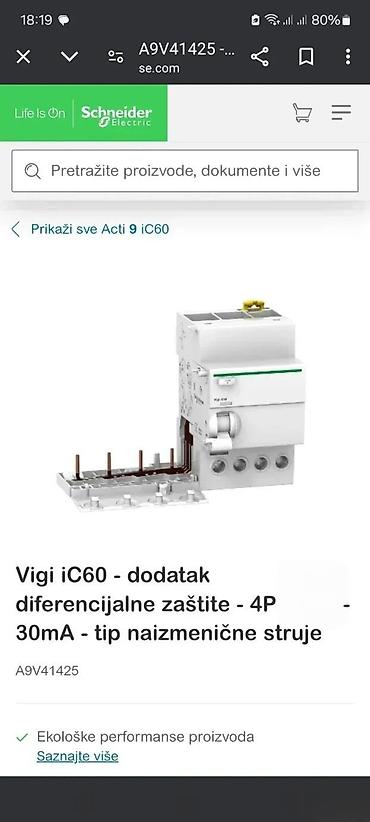 filter vazduha cena: Automatski prekidac sklopka + zastita Schneider Novo. Industrijska — 8