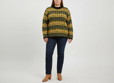 sweter gruchy wzór: Women`s sweater, size 6XL
