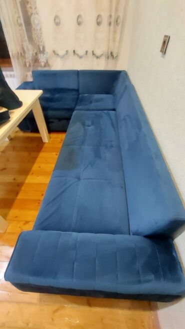 islenmis kunc divani: Угловой диван, Б/у, Раскладной, С подъемным механизмом, Ткань