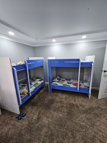 детский кровать: Двухъярусная кровать, Для девочки, Для мальчика, Новый