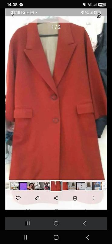52 razmer nece xl: Palto, 2XL, rəng - Qırmızı — 1