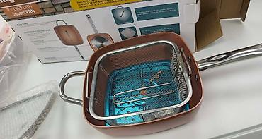 Kompleti posuđa: Višenamenska kvadratna šerpa / duboki tiganj modernog dizajna, idealna — 4