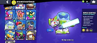 Video oyunlar üçün aksesuarlar: Brawl Stars oyun hesabı - Kupa yolu: 30,356 - Lig: I - Savaşçılar — 3