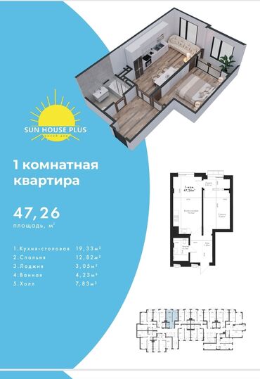 Продажа участков: 1 комната, 48 м², Элитка, 10 этаж, Евроремонт