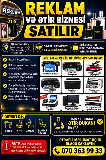 lazerli printer: Reklam biznesi satılır (obyekt ucuz qiymətə arendadadı)obyekt — 2