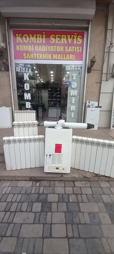 ayfon c: 1əd unikal kombi 24 kv italiya isyesalı 3 ədəd radiyator 22 seksiya