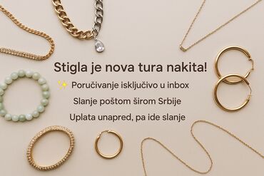 zlatne salonke: Ovaj oglas prikazuje raznovrsnu kolekciju nakita, uključujući ogrlice