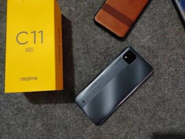 реалми с55: Realme C11 (2021), Б/у, 32 ГБ, цвет - Серый, 2 SIM