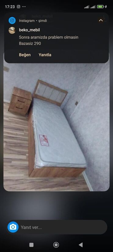 tek carpayilar: Təknəfərlik çarpayı, Bazasız, Matras ilə, Siyirməsiz