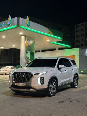киа палисайд: Белый кроссовер Hyundai Palisade с хромированными деталями. Автомобиль