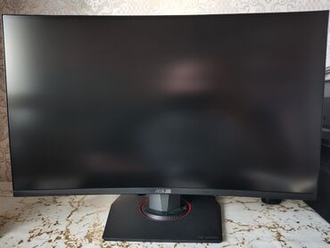 tv youtube aparatı: Asus oyun monitoru (Əyri ekran) 27 düym. 144hz. Full HD. HDMI. Çox