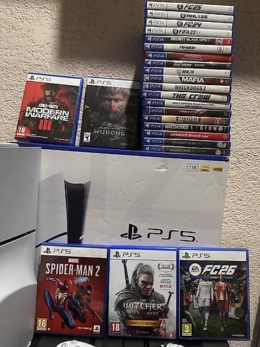 пс 5 slim: Sony ps 5 slim + 700 игр + две подписки на год. Новое состояние, две — 6