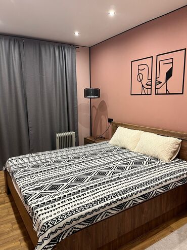 иссык куль дача: 2 бөлмө, 50 кв. м, 104-серия, 3 кабат, Дизайнердик ремонт