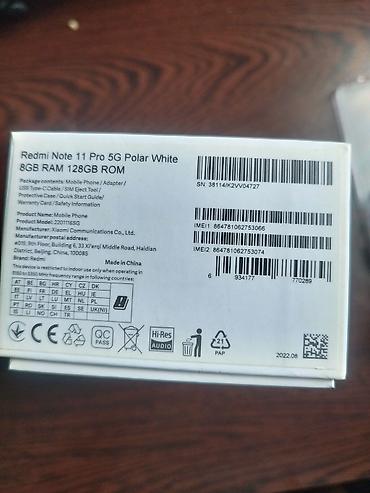 redmi note 17 pro qiymeti: Redmi Note 11 Pro, 128 GB, rəng - Ağ, İki sim kartlı — 4