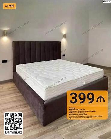 Ev üçün mebel: LA Mini çarpayı dəsti - Ölçülər: 160 × 200 sm - Mexanizm: Açılan — 1