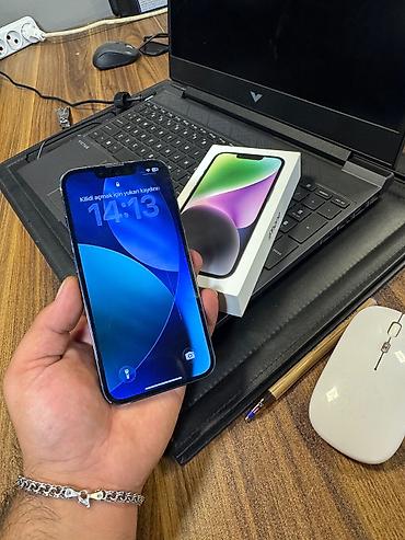 iphone telfon: IPhone 14, 128 GB, Jet Black, Simsiz şarj, Face ID, Sənədlərlə — 7