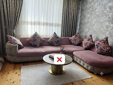 divan tecili: Divan satılır – təcili! - Künc formatlı, yumru xətli, zərif dizayn - — 1