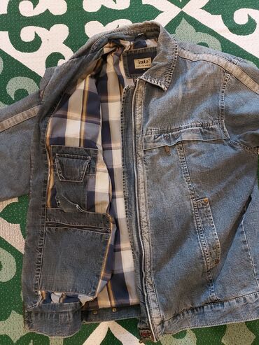 джинсовая куртка мужская бишкек: Куртка 3XL (EU 46), цвет - Синий
