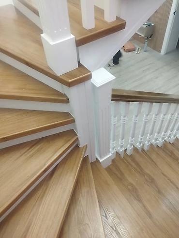 Обшивка лестниц: Лестница на заказ,,, Каражыгач, Жангак, Сосна, Фанера шпон. Баалар — 23