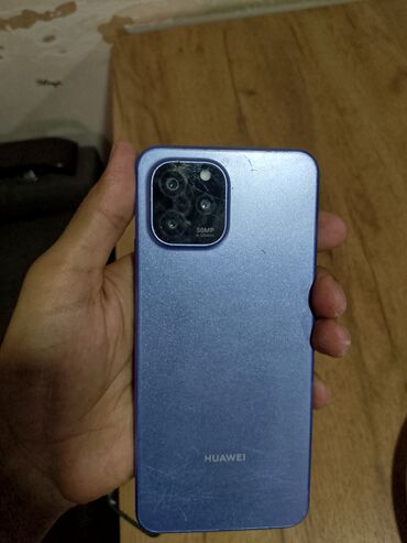 telefon satisi islenmis: Huawei Nova Y61, 64 GB, rəng - Mavi, Düyməli, Sensor, Barmaq izi