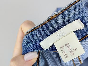 biale klapki hermes: H&M, Jeansy damskie, rozmiar L — 4