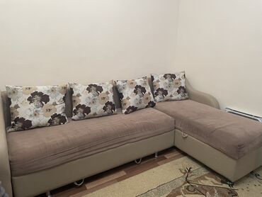 берекет мебель: Диван-кровать, цвет - Бежевый, Б/у