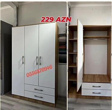 Şifonyerlər: Yataq otağı üçün şkaf modelləri - Model 1: 4 qapılı, orta hissədə 2 — 4