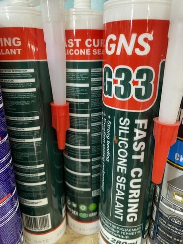 Сухие смеси и грунтовка: Силиконовый герметик GNS G33 для быстрого отверждения. Подходит для