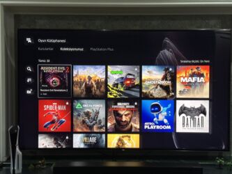 PS5 (Sony PlayStation 5): Playstation Slim 1 TB Diskli Versiya Playstation ideal vəziyyətdədir — 4