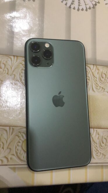 Apple iPhone: IPhone 11 Pro, 64 GB, Matte Midnight Green, Barmaq izi, Face ID, Sənədlərlə