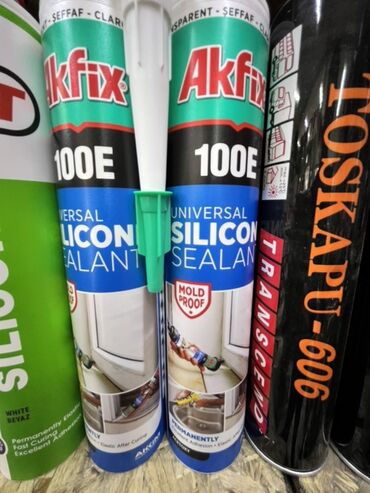 декор стен: Универсальный силиконовый герметик Akfix 100E. Подходит для