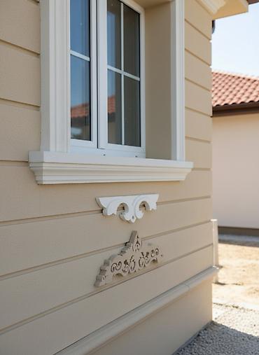 Dekorativ daşlar: Memarlıq dekorativ elementləri binanın fasadını bəzəmək üçün istifadə — 2