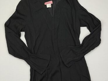 czarna długa sukienki z długim rękawem: Sukienka, S, stan - Dobry