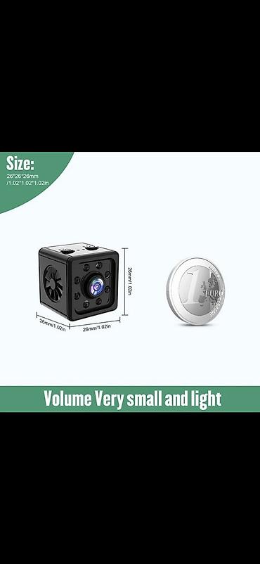 kamera ev ucun: Super kiçik və yüngül mini kamera - Ölçü: 26 × 26 × 26 mm (təxminən — 1
