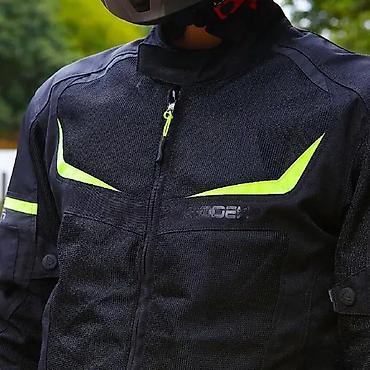 trcanje: Crna Modeka motociklistička jakna sa neon žutim detaljima je — 3
