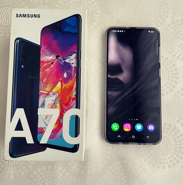 samsung galaxy star plus 2: Samsung Galaxy A70, 128 GB, rəng - Bej, Barmaq izi, İki sim kartlı, Face ID