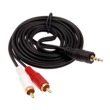 кабели синхронизации 3 x rca: Кабель audio Jack 3.5 male - 2 RCA male - длина 1.5 метра