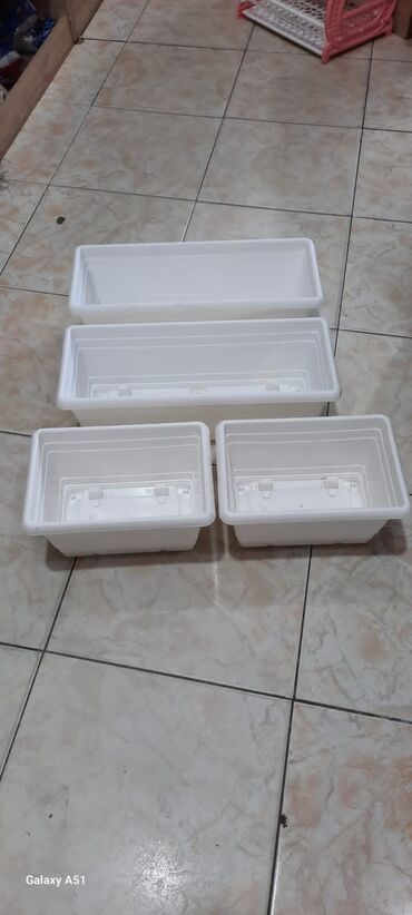 Bitkilər üçün dibçəklər: Dibçək – gül qabı – balkon üçün düzbucaqlı Dibcek qabi dibcek qablari — 13