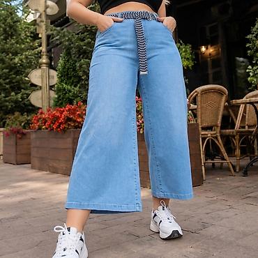 кюлоты джинсы: Джинсы, Кюлоты, Турция, Высокая талия, Стрейч, 2XL, 3XL, 4XL — 3