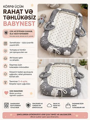 kendir ipi: Körpə üçün rahat və təhlükəsiz Babynest - Samokludur: içliyi — 1