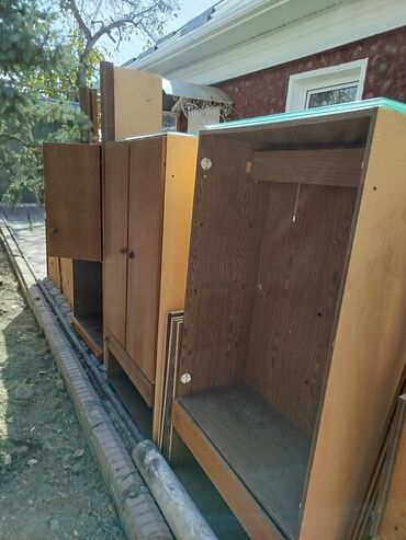 бу шкафы для одежды: Зал үчүн гарнитур, ТВ үчүн тумба, Шкаф, ДСП, түсү - Күрөң