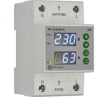Чыңалуу релеси: Реле напряжения с контролем тока 1P+N VI 63A Вэлрок, арт — 1