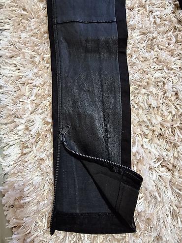 Pantalone: Ženske crne uske pantalone Dolce Gabbana sa kožnim efektom. - — 6