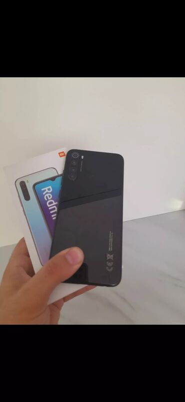 redmi barter: Xiaomi Redmi Note 8, 64 GB, rəng - Qara, 
 Zəmanət, Sensor, Barmaq izi
