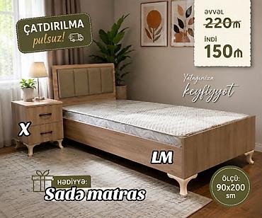 dosekler: Yeni, Təknəfərlik çarpayı, Matras ilə — 1