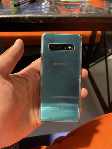 Samsung: Samsung Galaxy S10, 128 GB, rəng - Yaşıl, Barmaq izi, Simsiz şarj, Face ID